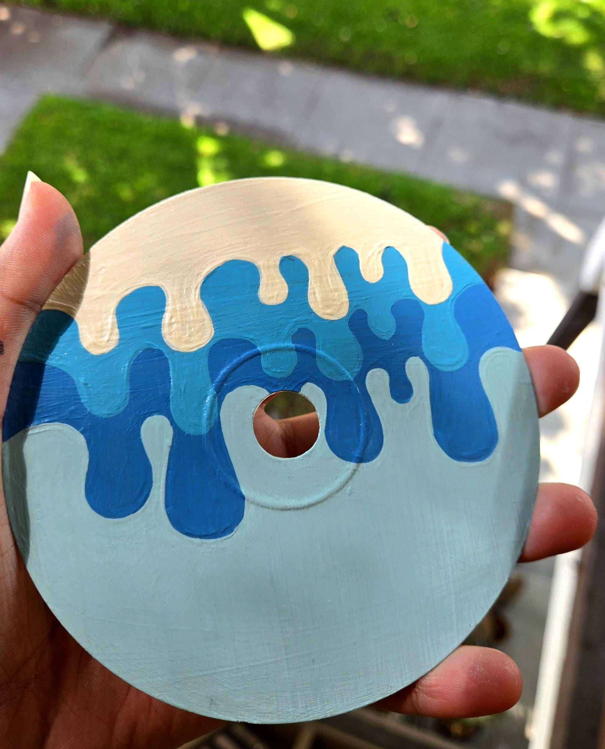 Monochrome Drip Painted CD - Etsy