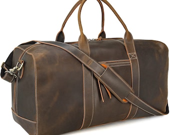 Full Grain Leather Duffle Bag, Cowhide Leather Duffel Bag, Leather Travel Bag, Personalized Gifts for Him, Duffel Bag Men, Weekend Bag Men