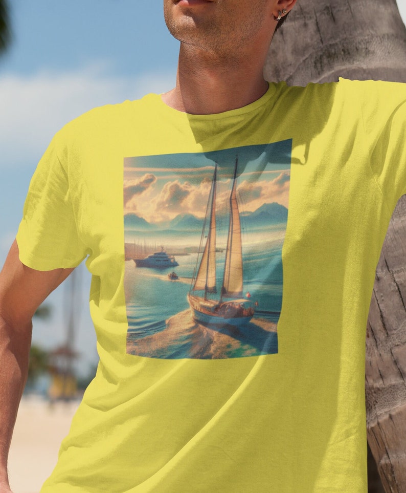 Cute T-shirt With a Sailboat, T-shirt With a Nautical Design, T-shirt ...