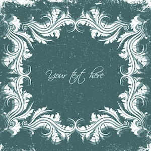 Retro Floral Grunge Vector Frames Pack