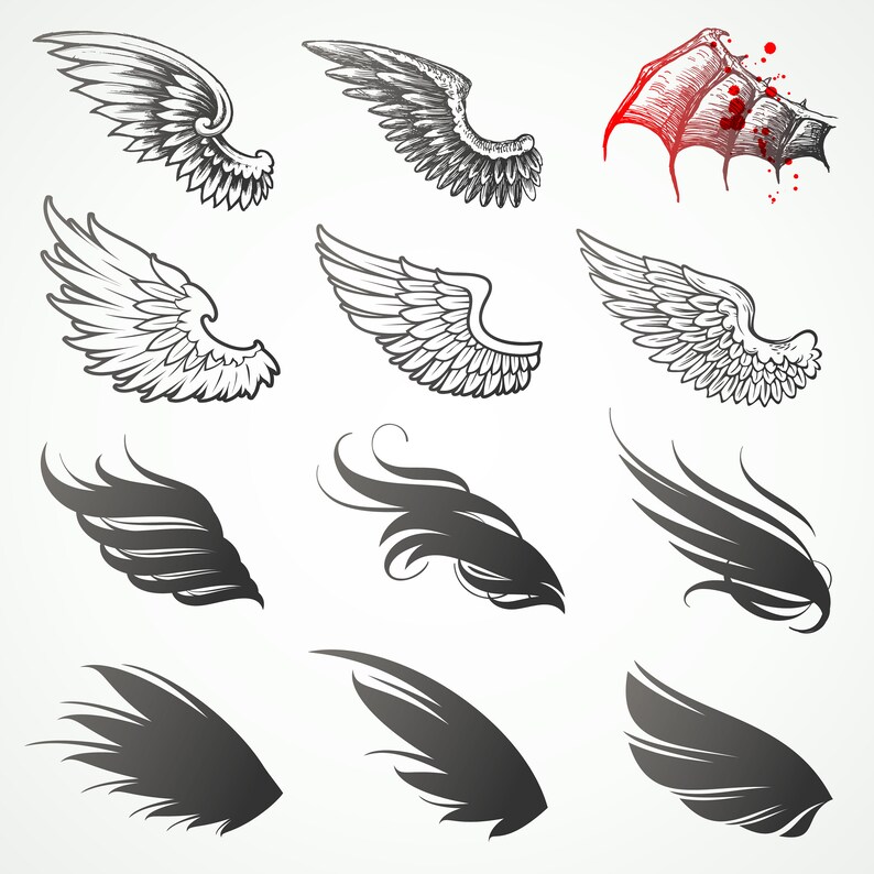 Wings Vector Artwork Pack - Etsy
