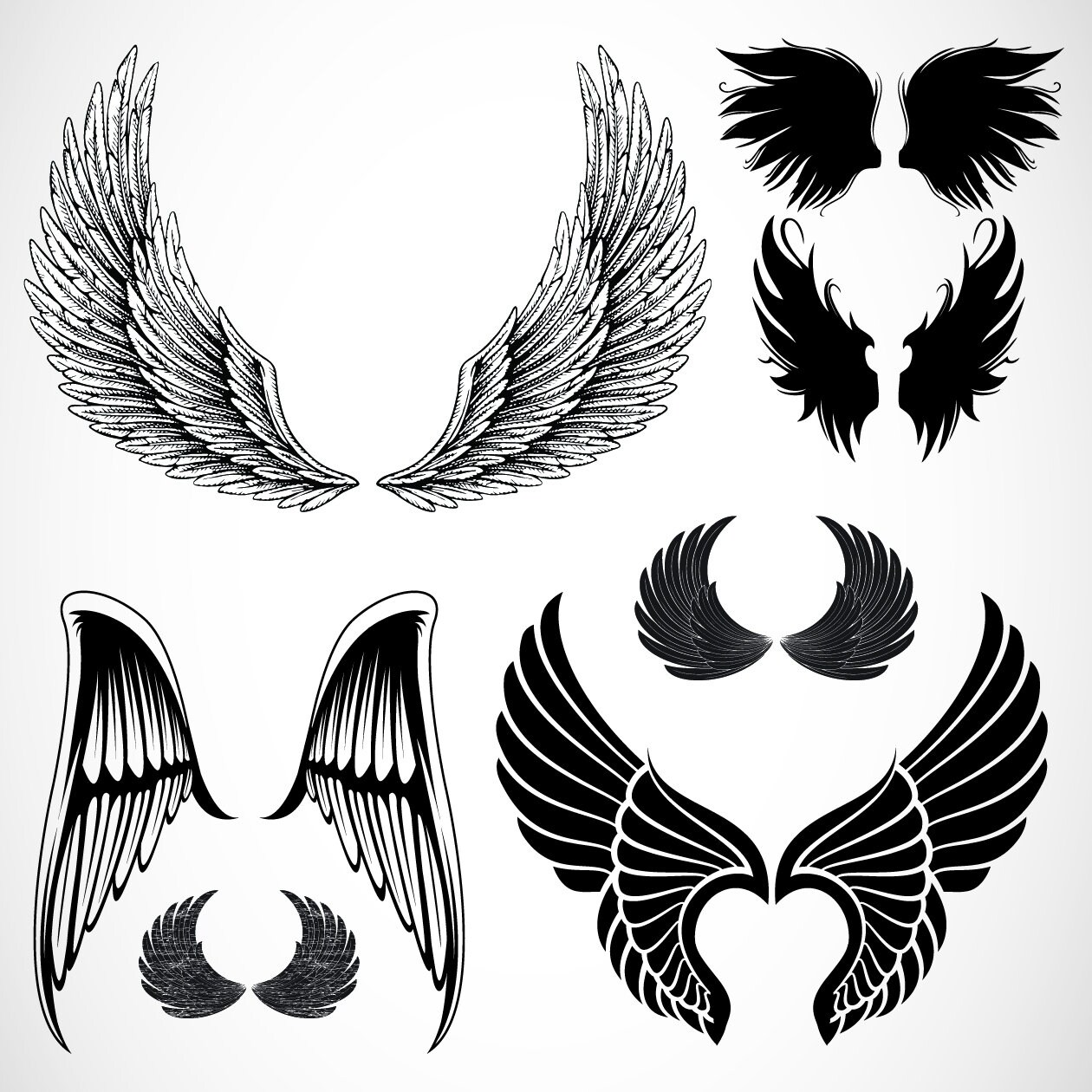 Wings Vector Artwork Pack - Etsy