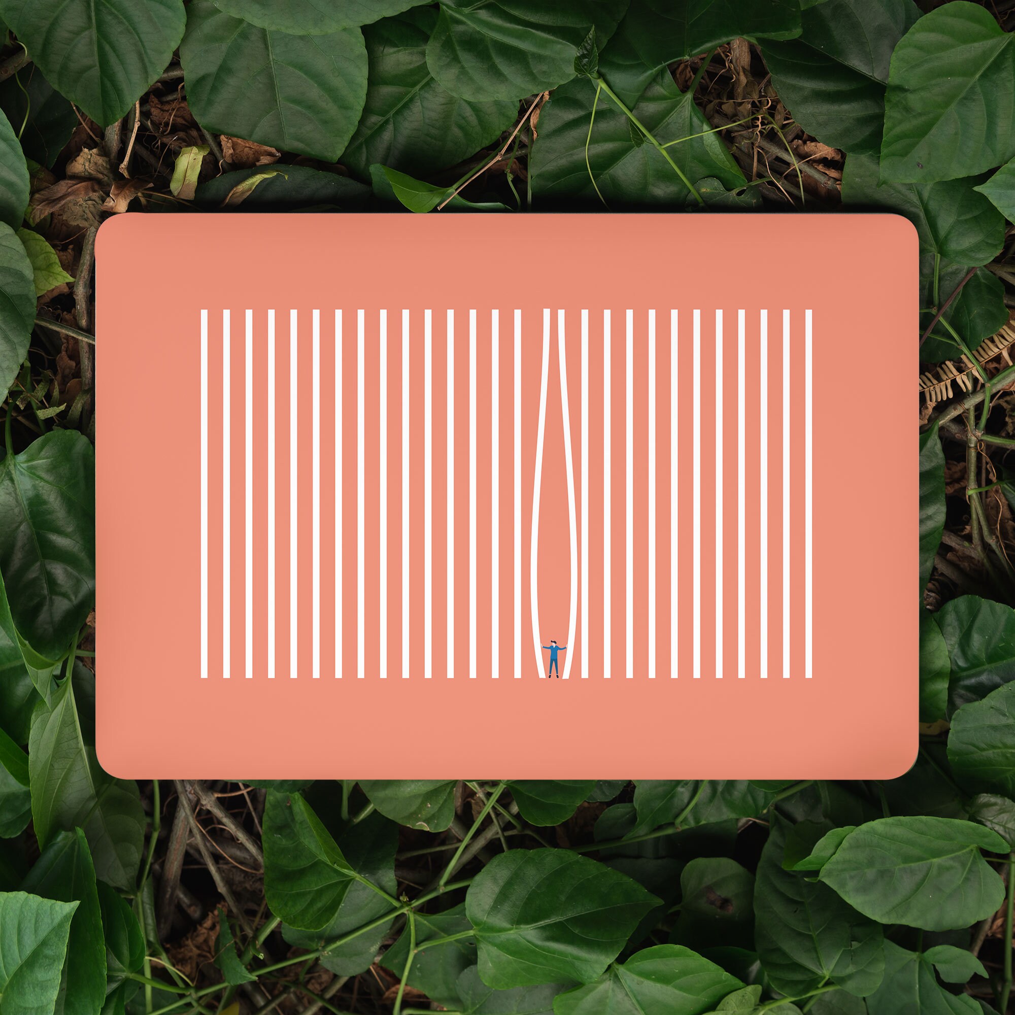 Minimalist Barcode Laptop Skin: UNIVERSAL Laptop Skin, Full Coverage ...
