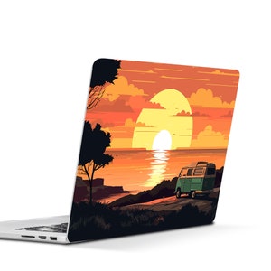 Sunset Road Trip Laptop Skin: UNIVERSAL Laptop Skin, Full Coverage Protective Skin, Vivid Vibes, Nomadic Laptop Skin, Sunset Laptop Skin