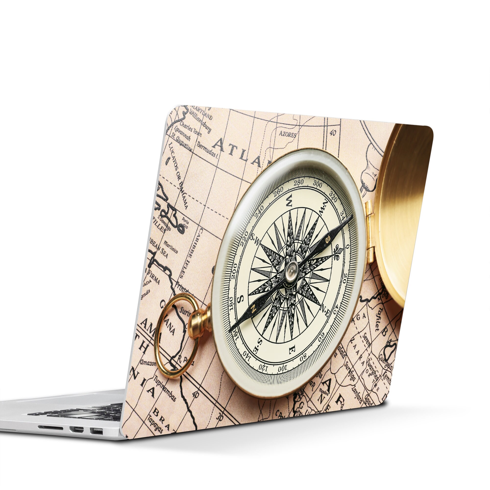 Compass Card Skin Explorer's Compass Laptop Skin: UNIVERSAL Laptop Skin, Full Coverage ...
