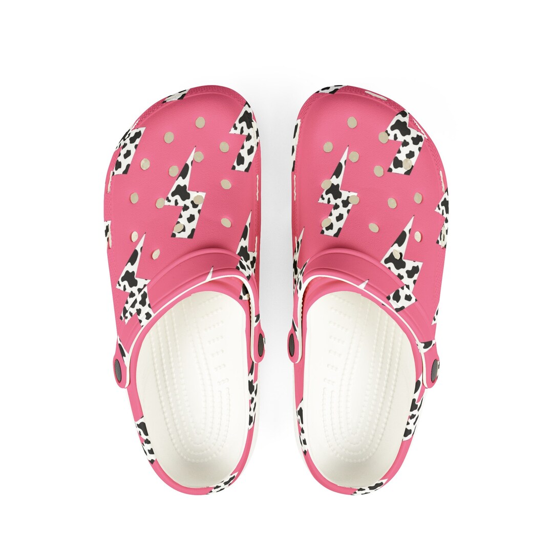 Cowprint Clogs, Trendy Western Sandals, Retro Checkered, Gift for Her ...