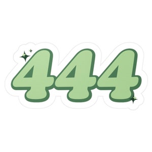 444 Angel Number Sticker, Angel Number, Spirituality, Sticker for ...