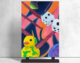 Reverie, Original Artwork Print, Original Painting, Collage Print, Psychedelic Art, Dorm Poster, Wall Art, Archival Posters