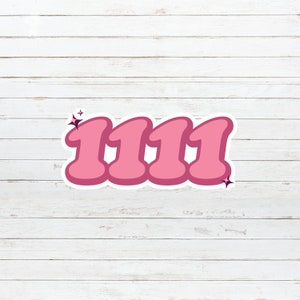 1111 Angel Number Sticker, Angel Number, Spirituality, Sticker For Laptop & Water Bottle