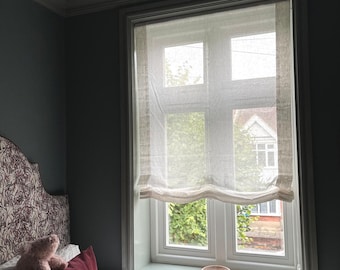 Linen Relaxed Roman Shade - Individuelle Fensterabdeckung für einen minimalistischen natürlichen Look