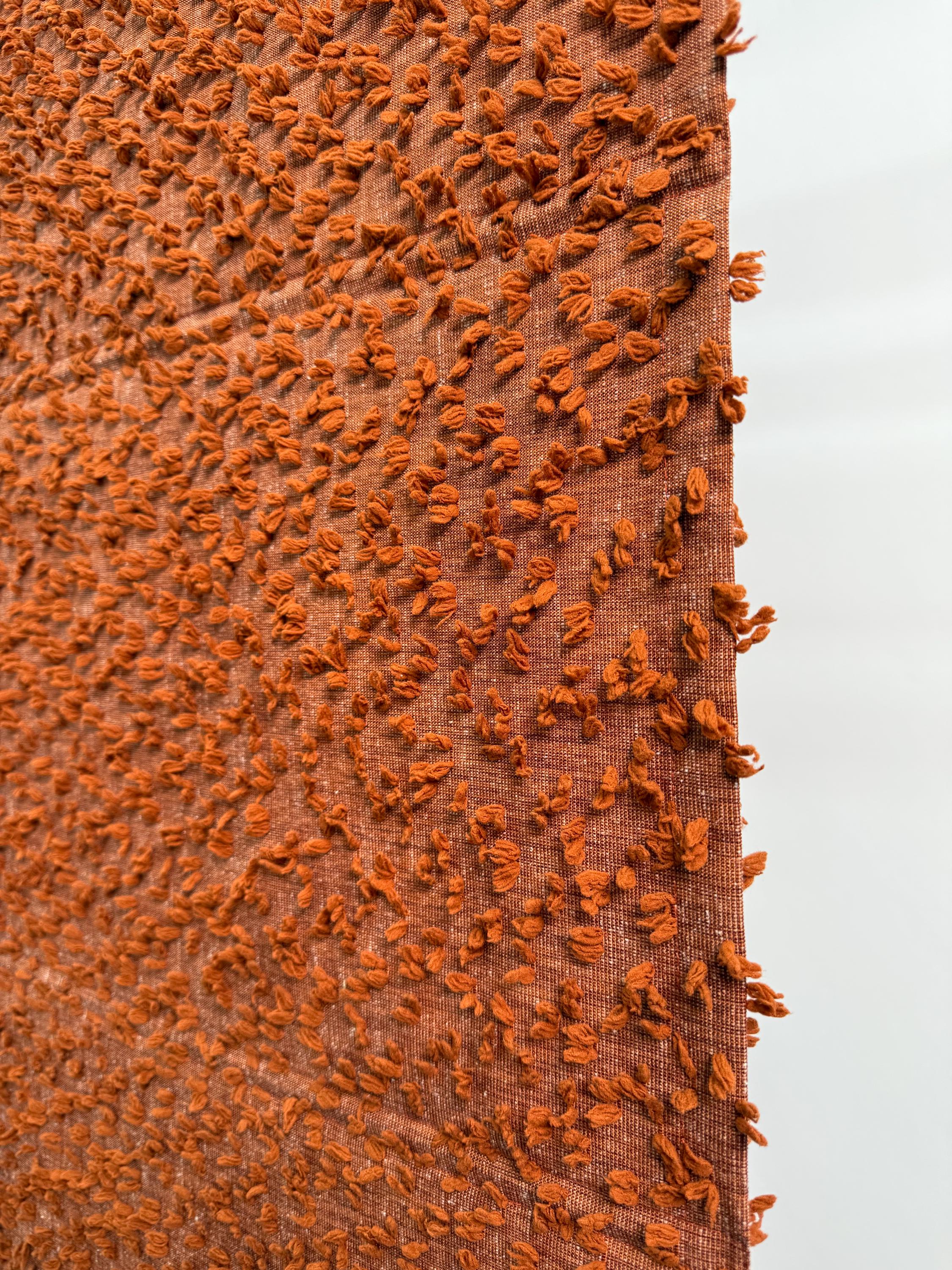 Terracotta Textured Roman Shade With Sheer Curtain | Dual-layer Window ...