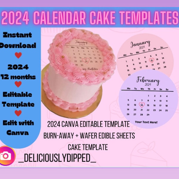 Calendar Cake Template