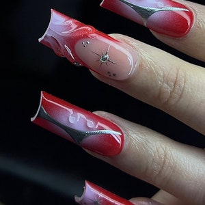 Aura + 3D press on nails | Handmade Press on nails | Press ons