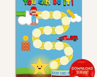 Game Reward Chart, Printable Potty Training Chart for Toddlers, Game Sticker Chart, Kids Reward Chart, Potty Training Chart
