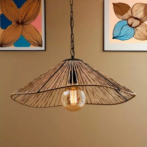 Klassische Jute Garn Lampenschirm Pendelleuchte - Handgemachte Yute Rustikale Pendelleuchte, Vintage Bauernhaus Hängende Beleuchtung Kücheninsel Wohnzimmer