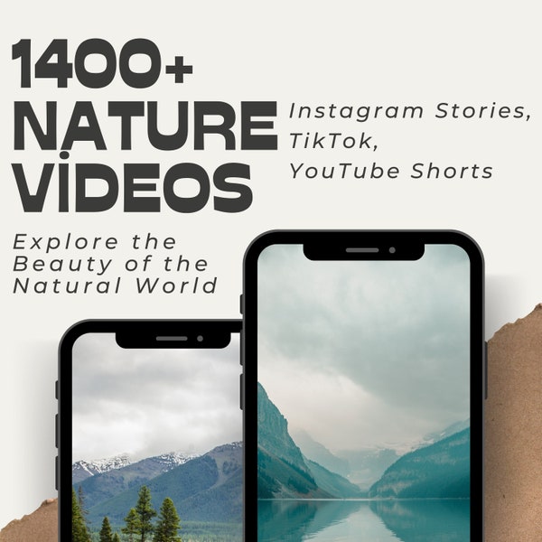 Lot de 1400 paysages pour bobines, courts métrages, Tiktok | Nature amusante, tendances et contenu viral