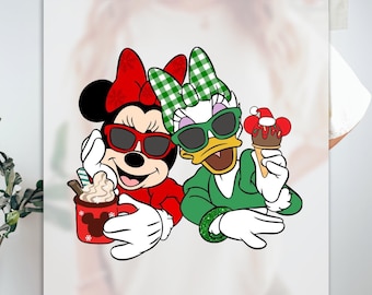 Disney Christmas Ready to Press DTF, Disney Best Friends Print, Heat Press DTF, Disney Cute Minnie Print, Christmas Squad DTF, Daisy Duck