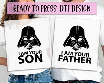 Darth Vader Ready to Press DTF, Disney Gift Print, Heat Press DTF Transfer, Star Wars Lover Print, Disneyland Trip DTF, Son And Dad Print
