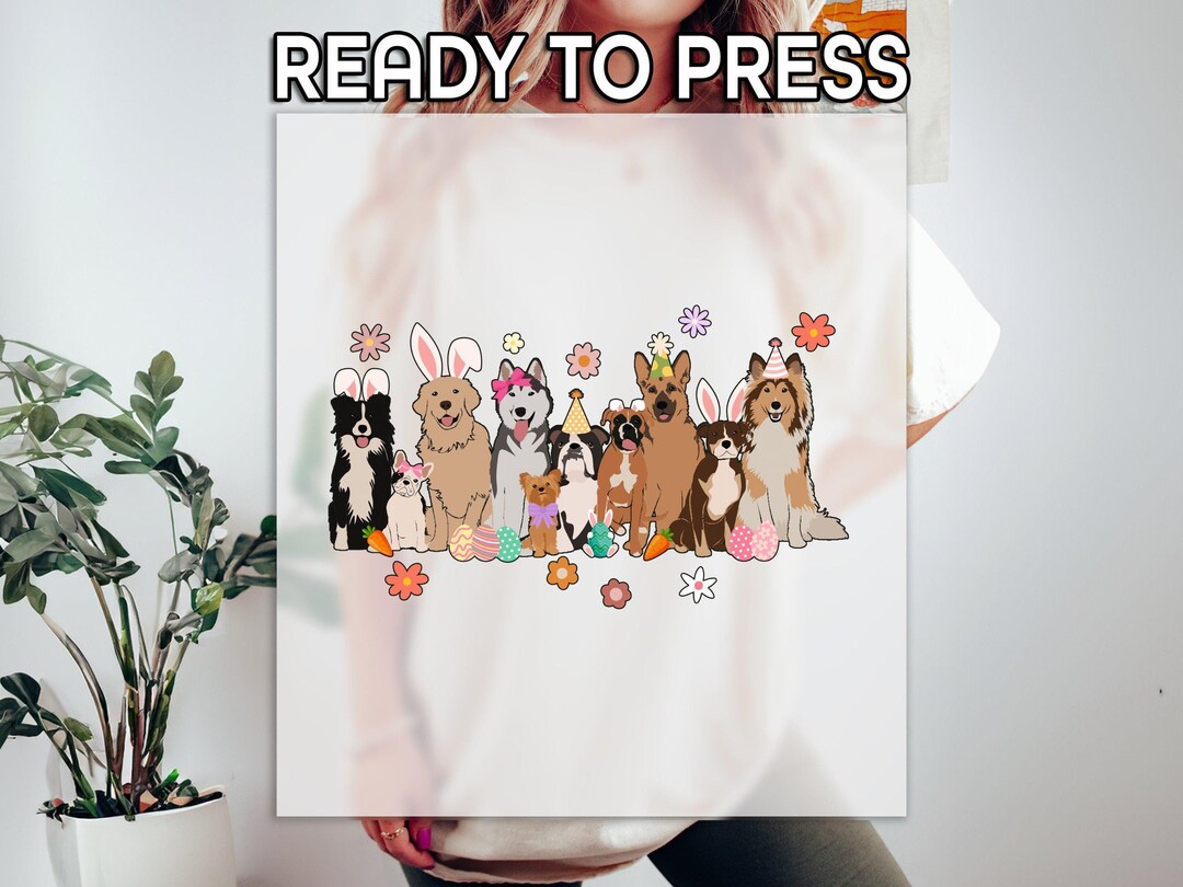 Cute Valentines Day Ready to Press DTF, Dog Lovers Print, Heat Press ...