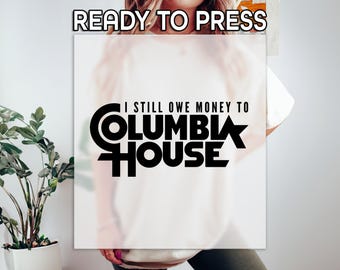Columbia House Ready to Press DTF Transfer, Music Lovers Print, Heat Press DTF Transfer, Colombian Gift Print, Retro Party Print