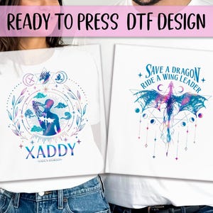 Xaden Riorson Ready to Press DTF, Save A Dragon Print, Heat Press DTF, Retro Fourth Wing Print, Ride A Wing Leader DTF, Dragon Rider Print