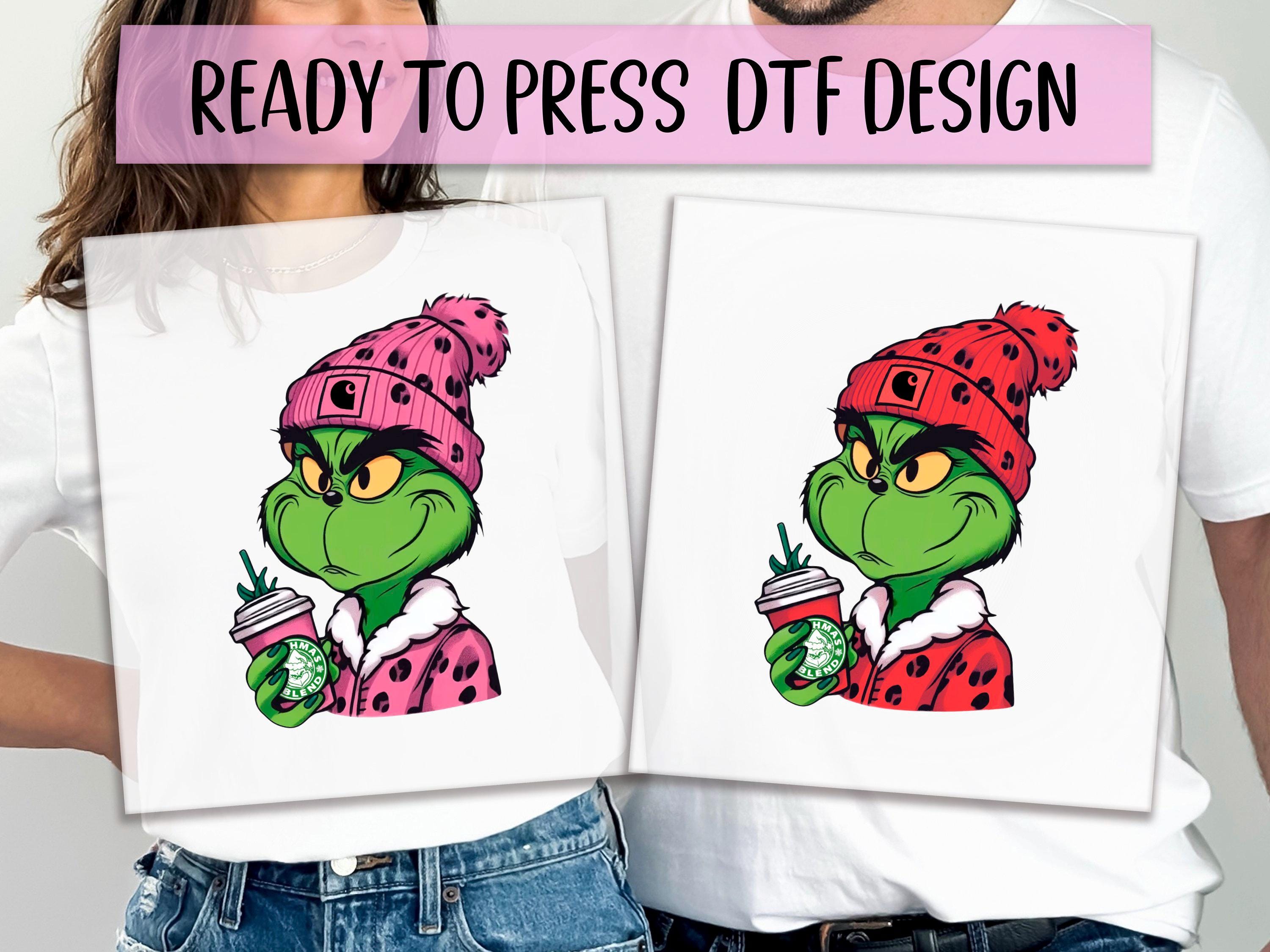 Christmas Blend Ready to Press DTF, Grinch Boujee Print, Heat Press DTF Transfer, Boujee Grinchmas Print, Grinchy Coffee DTF, Grinch Holiday