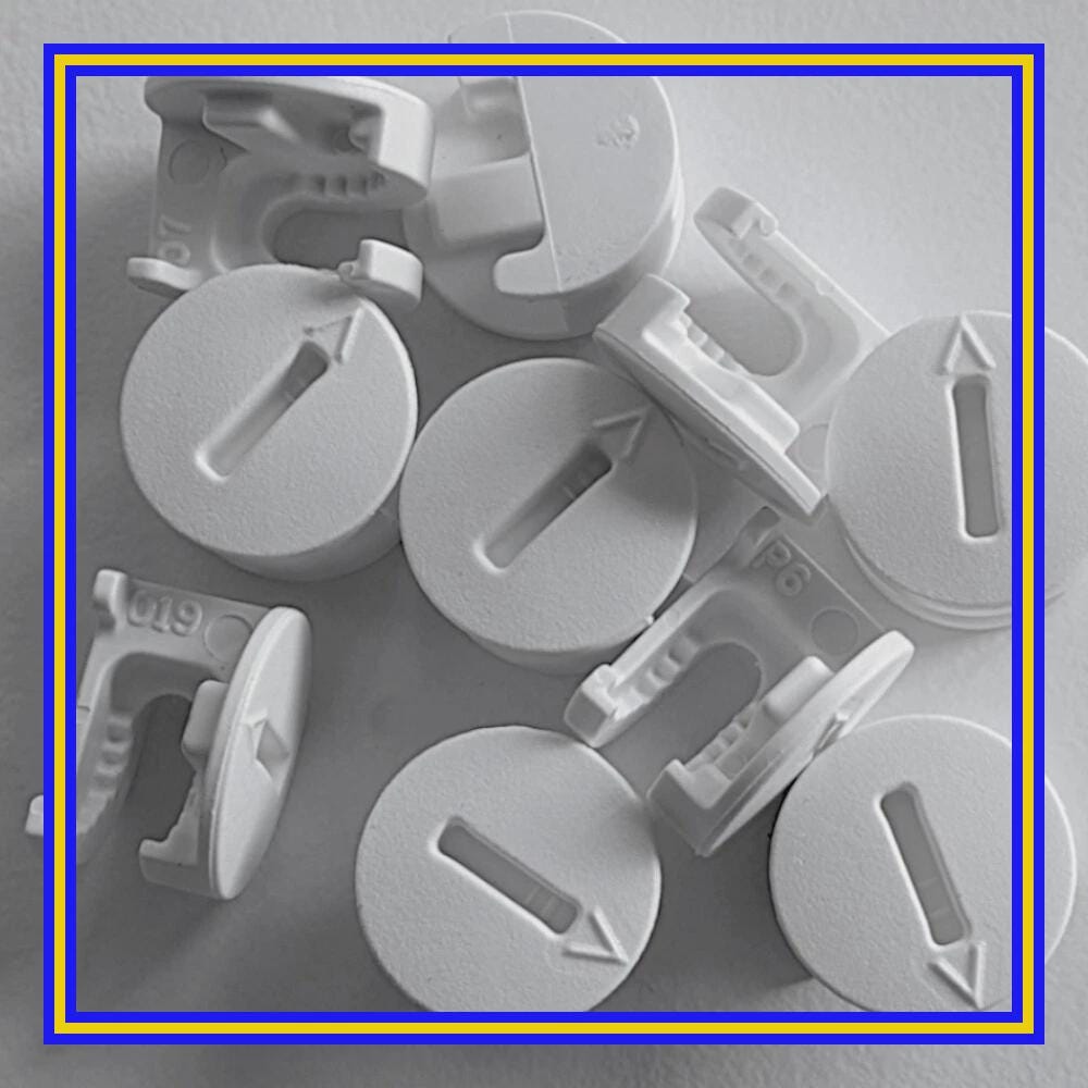 White Plastic Cam Lock Nuts for IKEA 119030 – 15mm Diameter