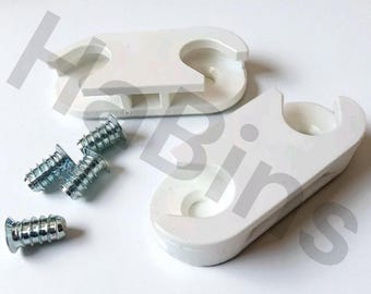 ささのページ Replacement Cam Lock Nuts for IKEA 119081 – Grey Cam Fixings for