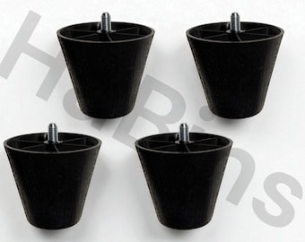Sofa Feet – Compatible with IKEA Part #128865 for FRIHETEN – Black