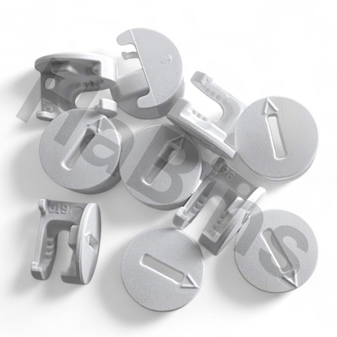 White Plastic Cam Lock Nuts for IKEA 119030 – 15mm Diameter