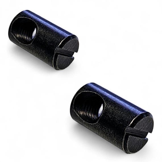 chie** 　no2 128406 - Replacement for IKEA Barrel Nuts, Slotted Head, Black, M6