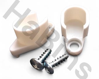 118266 (113287) – IKEA GODISHUS Wardrobe Rail Bracket Clips with Screws Replacement (White)