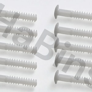 14x IKEA Plastic Screw Plug Pins – White – Part #110519 – KOMPLEMENT, HEMNES, Malm Compatible – 41.5mm