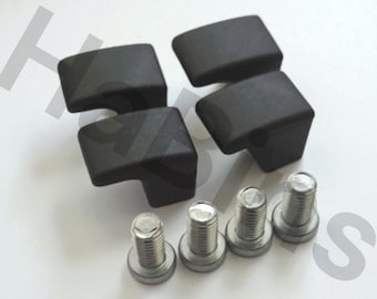 4x IKEA Slat Support Pins with Screws | Part 191315 & 105163 | Black Plastic Bed Frame Supports