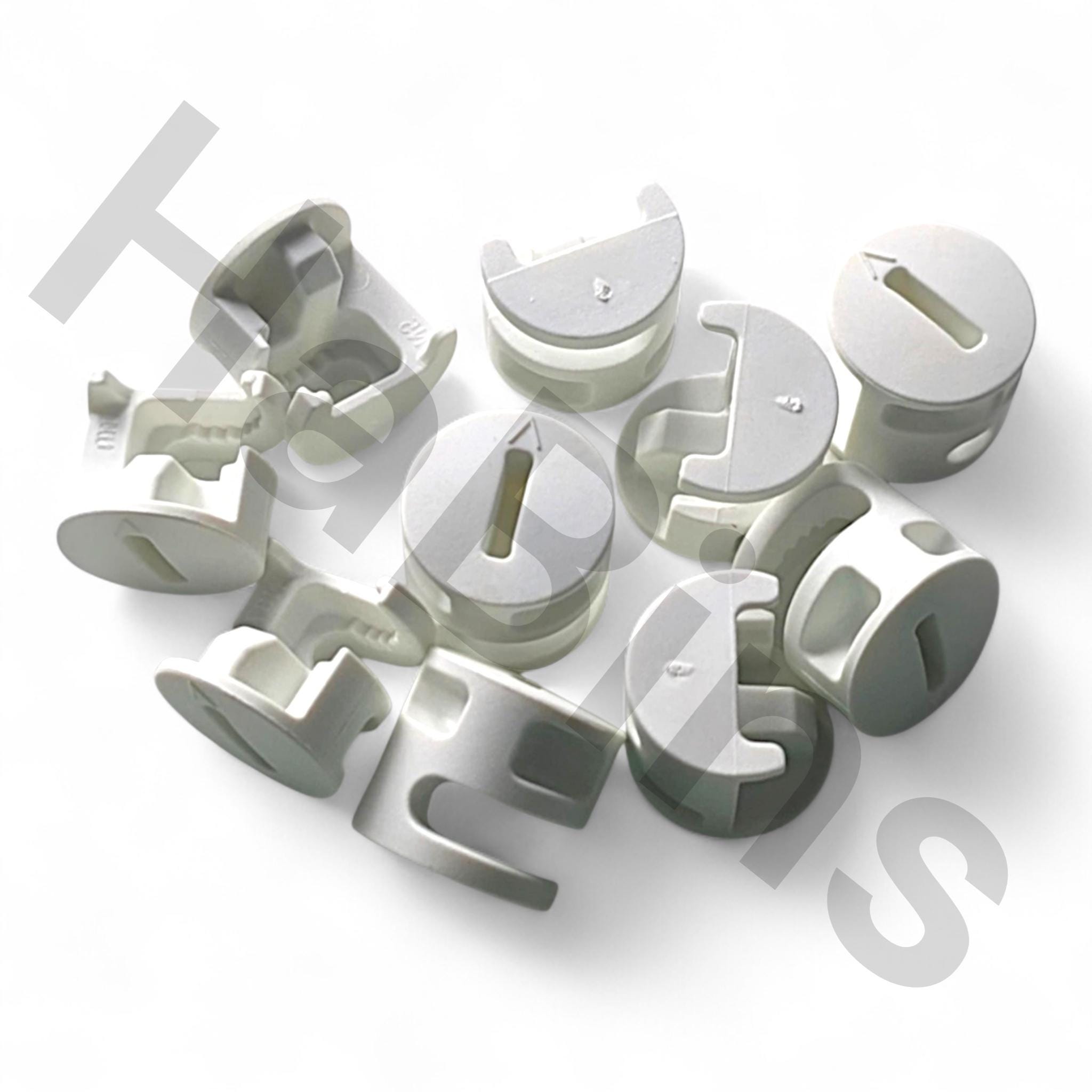 Nest Cam 2台セット ホワイト 室内用　台座 119253 - Replacement for IKEA Malm Hemnes KOMPLEMENT Cam NUT White