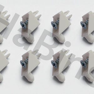 IKEA Shelf Support Pins with Screws | Part 101558 | White Plastic Brackets for Cabinets & Bookcases