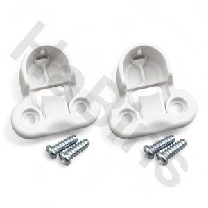 2X Ikea PAX Wardrobe Rail Brackets White – 130527 + Screws (100325)