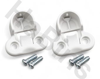 2X Ikea PAX Wardrobe Rail Brackets White – 130527 + Screws (100325)
