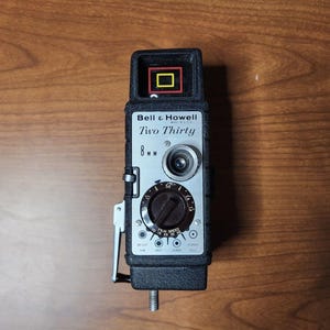 Vintage 1960's Bell & Howell 230 8MM Movie Camera W/ Case Manuals ~ Untested