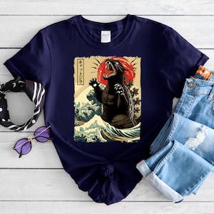 Retro Cat-Zilla T-Shirt: Funny Vintage Cat Monster Tee