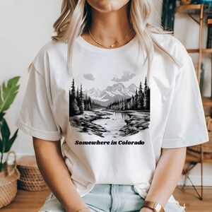Colorado Shirt, Somewhere in Colorado T-Shirt, Colorado State Tee, Aesthetic Souvenir Gift, Vacation Shirt, Minimalist Tee, Travel Shirt