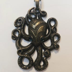 Octopus/Steampunk/Nautical/Pendant Necklace