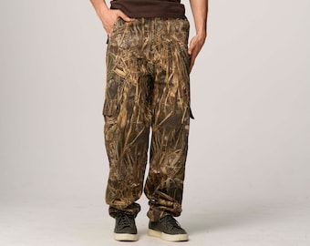 Realtree Max7 Camouflage Cargo Pants, 6-Pocket Hiking Clothes