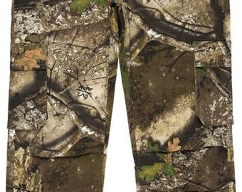 Realtree APX Camo Cargo Pants: 6 Pocket Hunting Trousers, UPF 30, Moisture Wicking