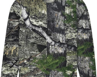 Mossy Oak Mountain Camo Langarm-T-Shirt - Duftkontrolle, UPF 30