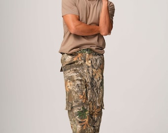 Pantalones cargo de camuflaje Realtree Edge: ropa unisex de 6 bolsillos para caza y senderismo