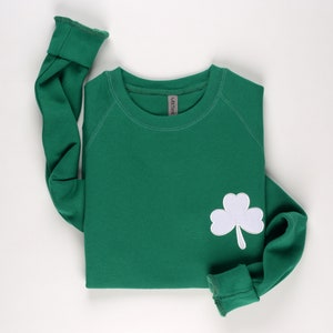 St. Patrick&#39;s Day Embroidered Irish Clover Unisex Celebration Sweater