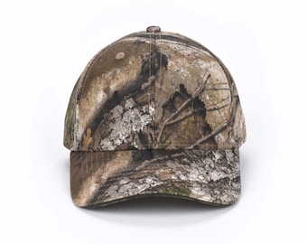 Gorra de béisbol Realtree APX Camo, 100% sarga de algodón (color melocotón).