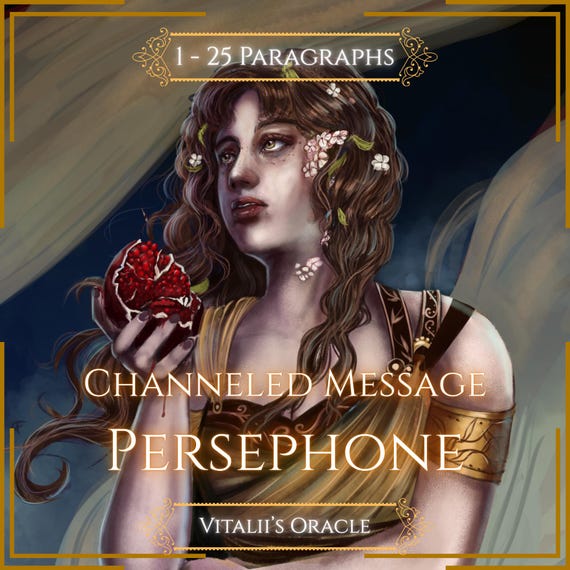Channeled Message From Persephone | Goddess of Spring, Death, Renewal | Oracle Reading