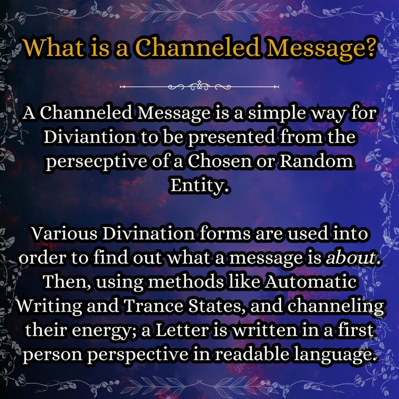 Channeled Message From a Random Entity | Who Has a Message for You ...